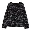 M&Co Black Print Long Sleeve Top