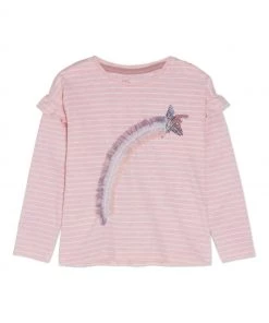 M&Co Pink Shooting Star Long Sleeves T-Shirt