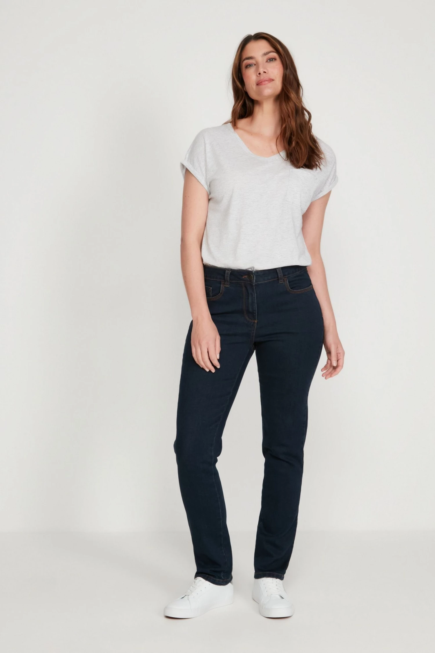 M&Co Blue Basic Straight Leg Jeans 4 M&Co Blue Basic Straight Leg Jeans - Image 2