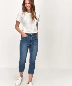 M&Co Petite Blue Super Soft Slim Cropped Jeans