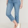 M&Co Blue Straight Leg Cropped Jeans