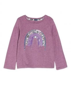 M&Co Sales Shop 3 M&Co Purple Rainbow Applique Top