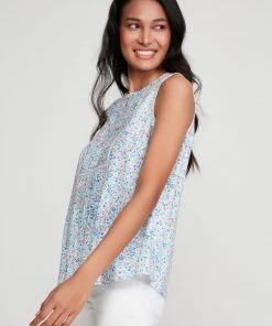 M&Co Blue Floral Lace Shell Top -M&Co Sales Shop unnamed file 1087 scaled