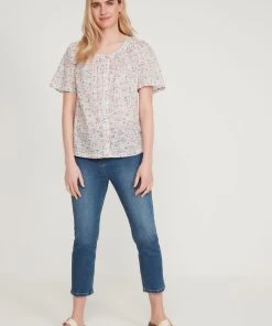 M&Co Cream Cotton Ditsy Floral Top -M&Co Sales Shop unnamed file 1124 scaled