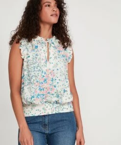 M&Co Petite Cream Floral Top