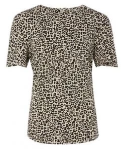 M&Co Brown Leopard Print Flutter Sleeve Top -M&Co Sales Shop unnamed file 1157