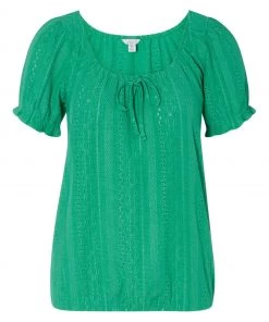 M&Co Green Broderie Gypsy Bubble Hem Top -M&Co Sales Shop unnamed file 1182 scaled