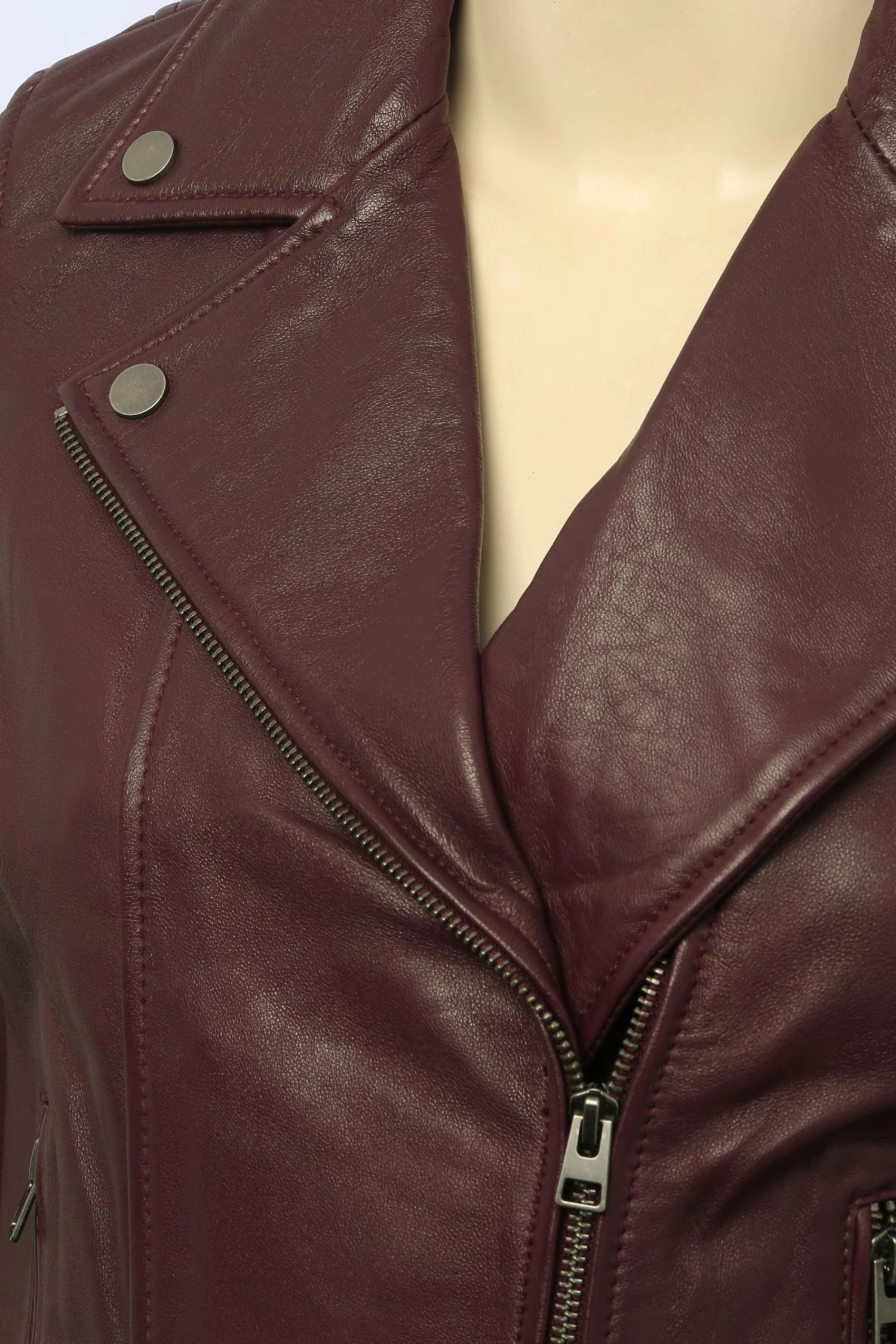 M&Co Red Leather Jacket 5 M&Co Red Leather Jacket - Image 3