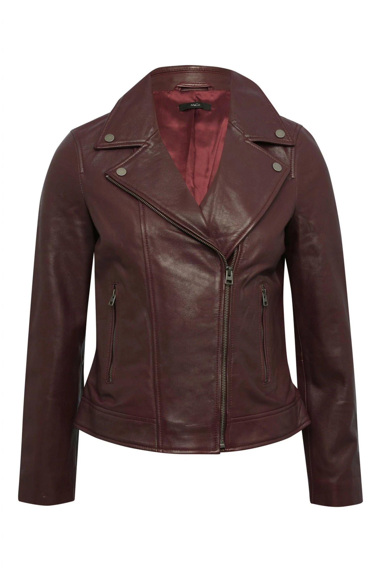 M&Co Red Leather Jacket 6 M&Co Red Leather Jacket - Image 4