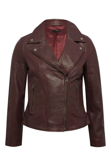 M&Co Red Leather Jacket 8 M&Co Red Leather Jacket - Image 6