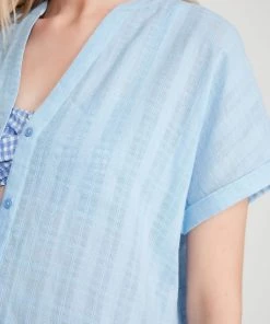 M&Co Blue Textured Beach Shirt -M&Co Sales Shop unnamed file 1292 scaled