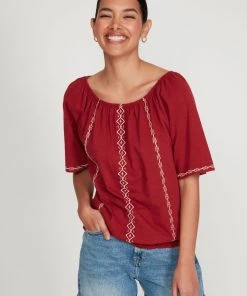 M&Co Red Aztec Gypsy Top -M&Co Sales Shop unnamed file 132 scaled