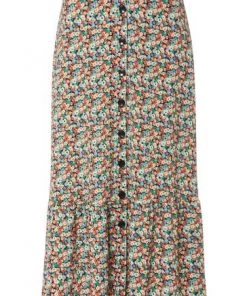 M&Co Orange Petite Ditsy Floral Button Skirt -M&Co Sales Shop unnamed file 1320