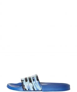 M&Co Blue Camo Stripe Sliders