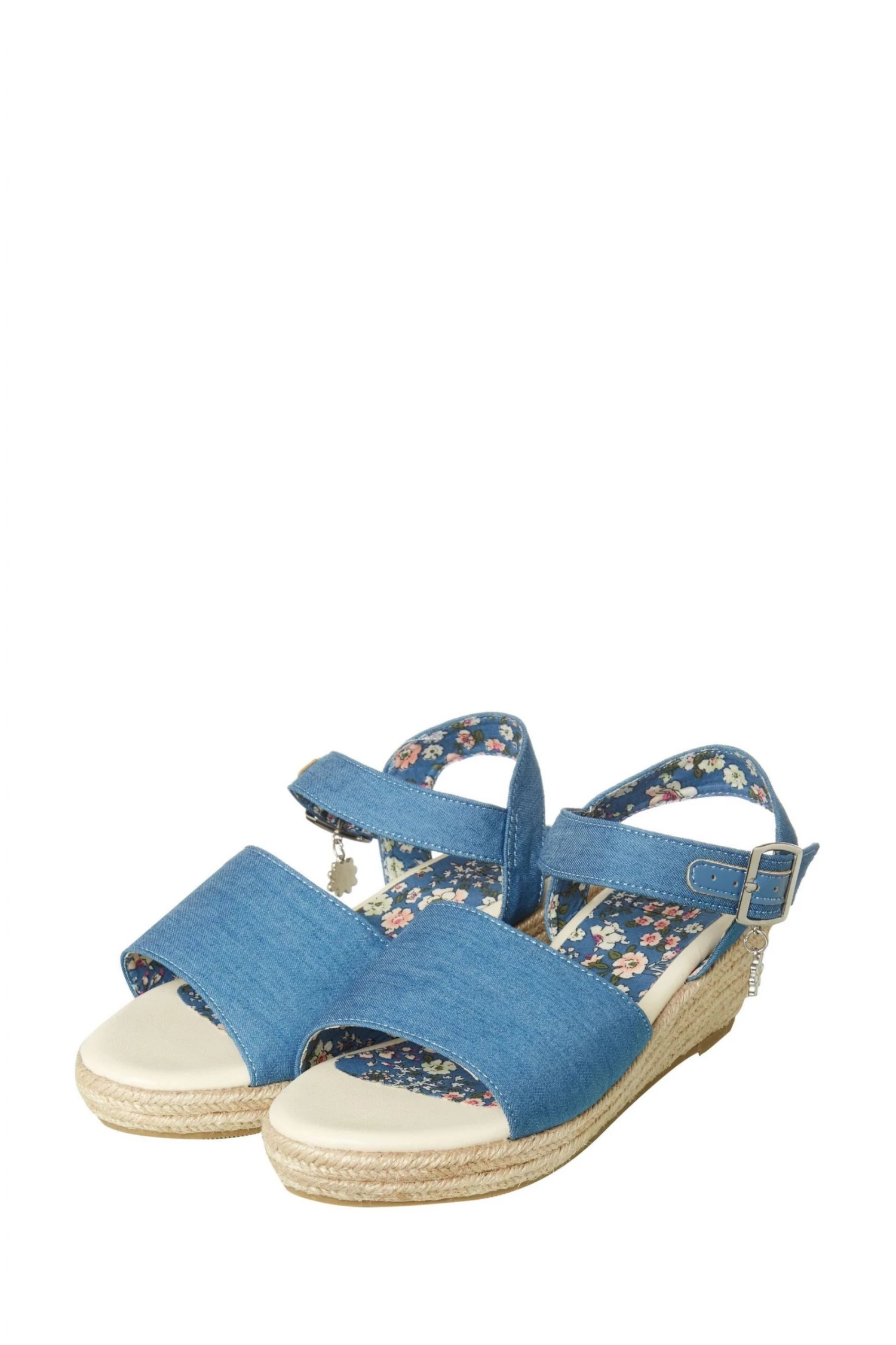 M&Co Blue Chambray Wedge Sandals 4 M&Co Blue Chambray Wedge Sandals - Image 2