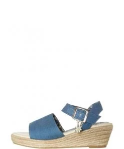 M&Co Blue Chambray Wedge Sandals 9 M&Co Blue Chambray Wedge Sandals -M&Co Sales Shop unnamed file 1342