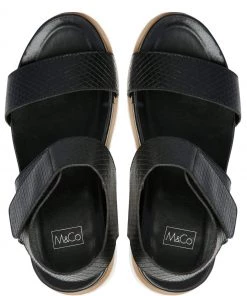 M&Co Black Croc Strappy Sandals -M&Co Sales Shop unnamed file 1345 scaled