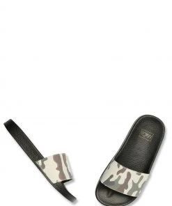 M&Co Green Camoflauge Slider Sandals