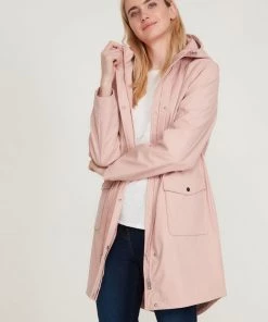 M&Co Pink Drawstring Waist Raincoat