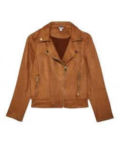 M&Co Brown Suedette Biker Jacket -M&Co Sales Shop unnamed file 1431 scaled