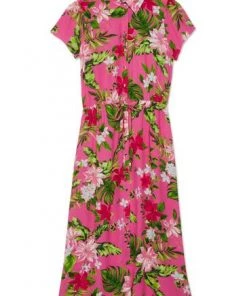 M&Co Pink Tropical Shirt Dress -M&Co Sales Shop unnamed file 1444
