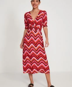 M&Co Red Zig Zag Print Jersey Midi Dress 14 M&Co Red Zig Zag Print Jersey Midi Dress -M&Co Sales Shop unnamed file 1458 scaled