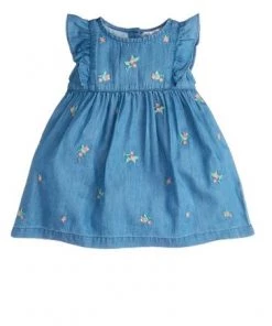 M&Co Newborns Blue Denim Floral Embroidered Dress -M&Co Sales Shop unnamed file 1471
