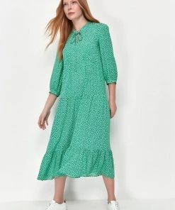 M&Co Green Spot Tiered Dress -M&Co Sales Shop unnamed file 1490 scaled