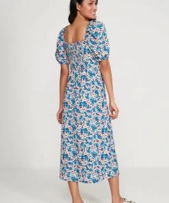 M&Co Blue Floral Sweetheart Midi Dress -M&Co Sales Shop unnamed file 1495 scaled