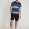 M&Co Blue Stripe Polo Shirt