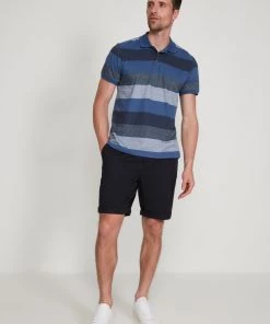 M&Co Blue Stripe Polo Shirt