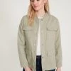 M&Co Green Frill Collar Shacket