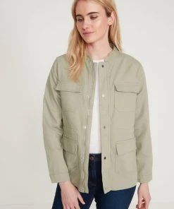 M&Co Green Frill Collar Shacket