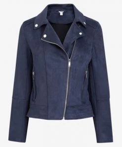 M&Co Blue Suedette Biker Jacket -M&Co Sales Shop unnamed file 1537
