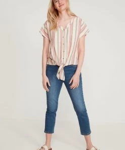 M&Co White Striped Linen Tie Front Top -M&Co Sales Shop unnamed file 1555 scaled