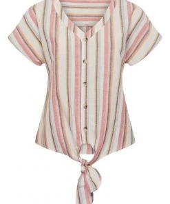 M&Co White Striped Linen Tie Front Top -M&Co Sales Shop unnamed file 1558