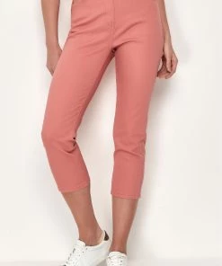 M&Co Petite Red Super Soft Slim Cropped Jeans