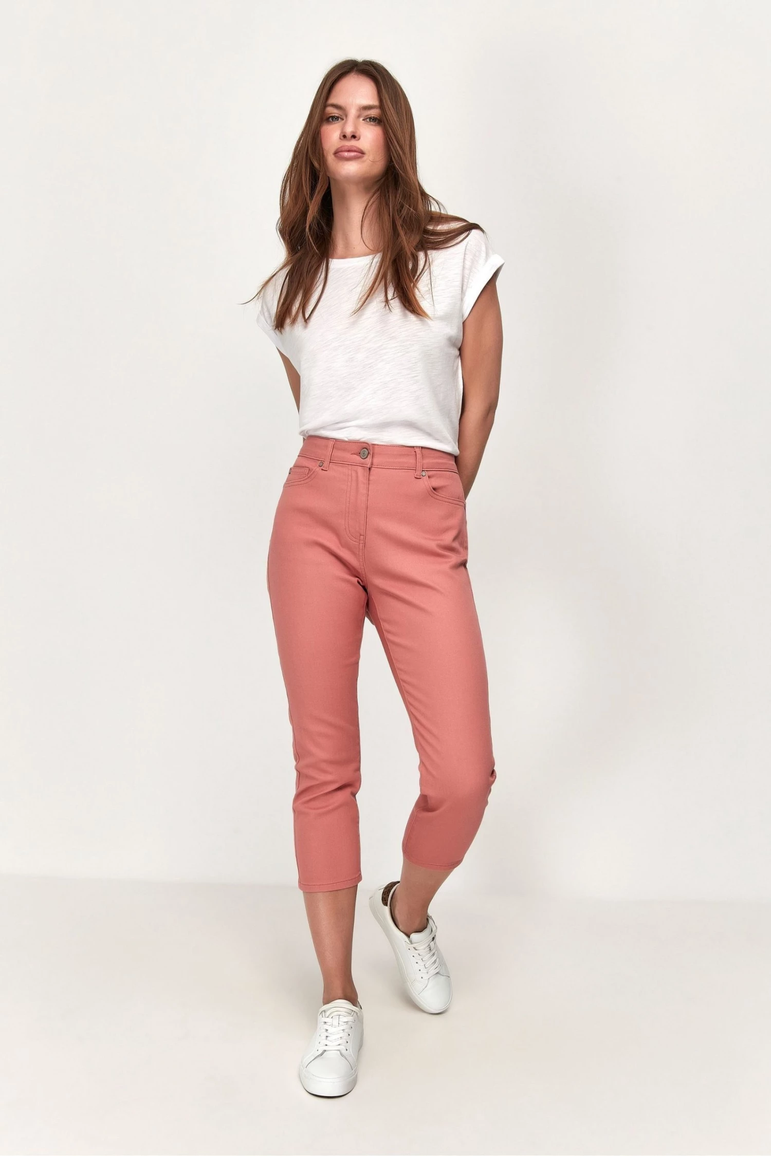 M&Co Petite Red Super Soft Slim Cropped Jeans 6 M&Co Petite Red Super Soft Slim Cropped Jeans - Image 4