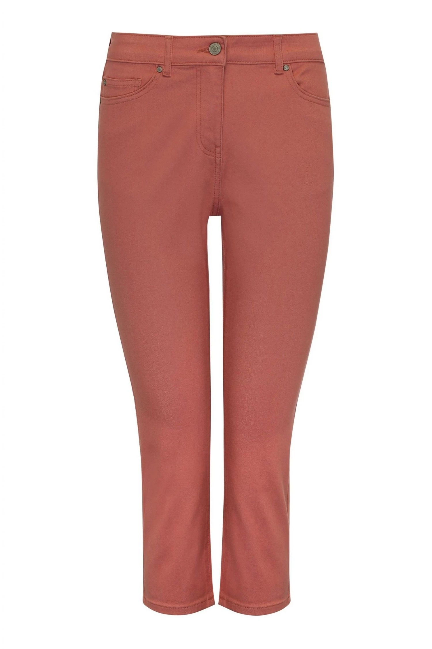 M&Co Petite Red Super Soft Slim Cropped Jeans 7 M&Co Petite Red Super Soft Slim Cropped Jeans - Image 5