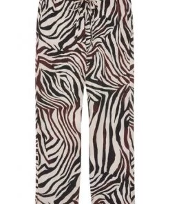 M&Co Brown Zebra Print Satin Trousers -M&Co Sales Shop unnamed file 1676