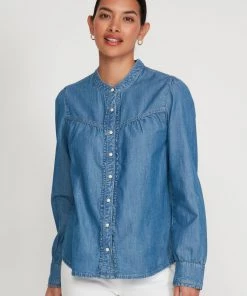 M&Co Blue Denim Frill Shirt -M&Co Sales Shop unnamed file 1686 scaled