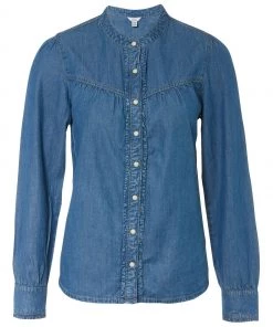 M&Co Blue Denim Frill Shirt -M&Co Sales Shop unnamed file 1687 scaled