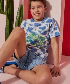 M&Co Blue Short Sleeve Tie Dye Gaming T-Shirt