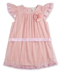 M&Co Pink Kite And Cosmic Sequin Trim Dress