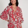 M&Co Red Floral Ruched Top -M&Co Sales Shop unnamed file 1713 scaled