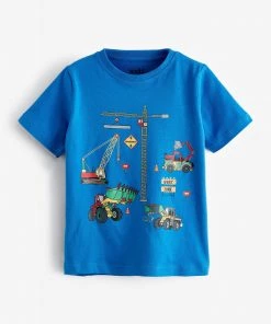 M&Co Natural Truck Print T-Shirt
