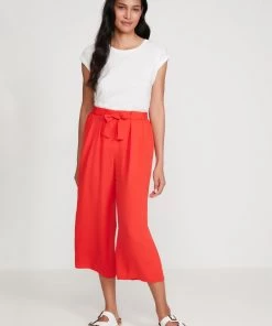 M&Co Red Tie Front Crop Culottes Trousers -M&Co Sales Shop unnamed file 1758 scaled