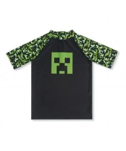 M&Co Black Minecraft Rash Vest
