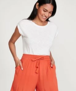 M&Co Orange Crinkle Shorts -M&Co Sales Shop unnamed file 1785 scaled