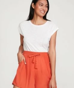 M&Co Orange Crinkle Shorts -M&Co Sales Shop unnamed file 1786